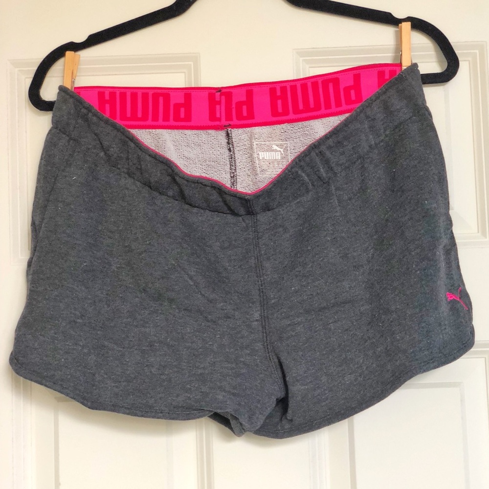 Grey Puma Workout Shorts